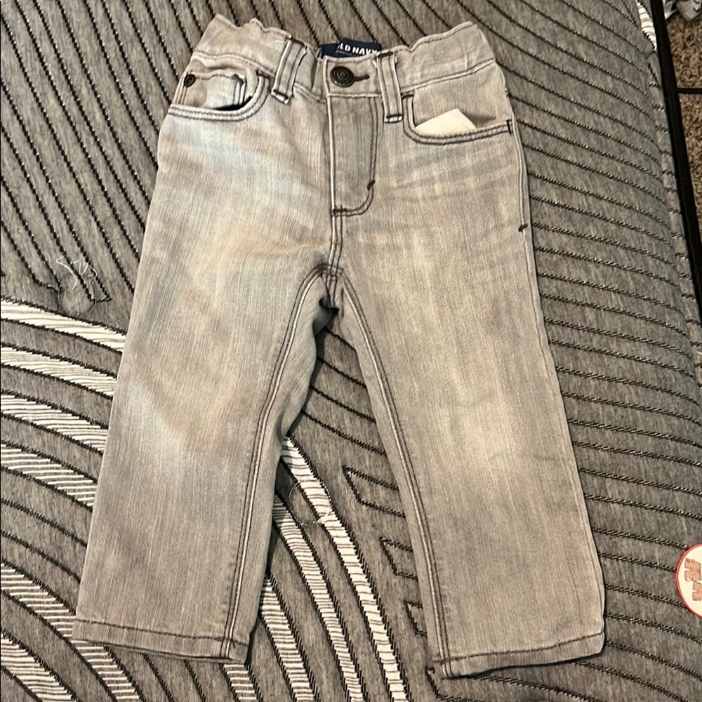 Old Navy Gray Cropped Jeans Relaxed Fit